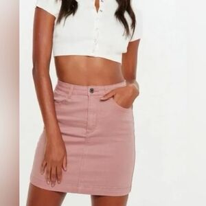 Missguided Denim Mini Skirt Size 10 Large NWT